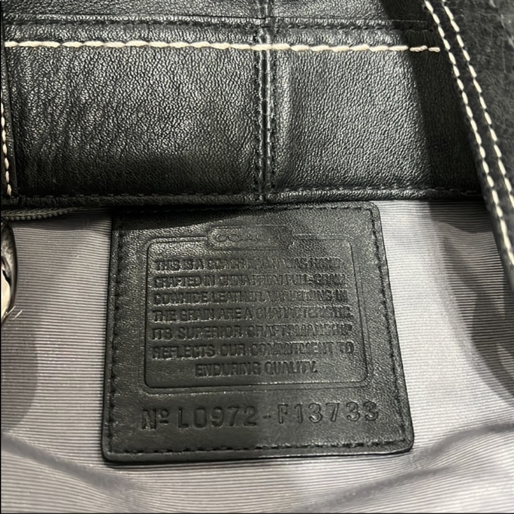 Coach F13733 Soho Black Pleated Leather Tote - Picture 8 of 10